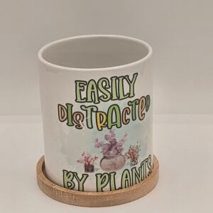 Easily Distracted by Plants  – 3" Ceramic Planter