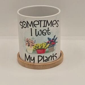 Sometimes I Wet My Plants  – 3" Ceramic Plnter