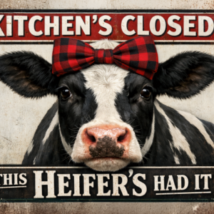 Funny Heifer Kitchen Cutting Board