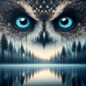 “Midnight Watcher” Owl Forest Cutting Board