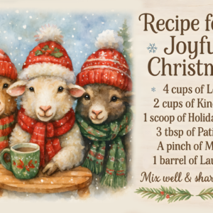 Joyful Christmas Recipe Tempered Glass Cutting Board