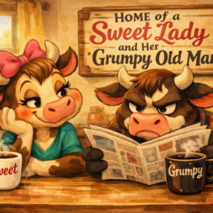 Funny Farmhouse Couple Cutting Board