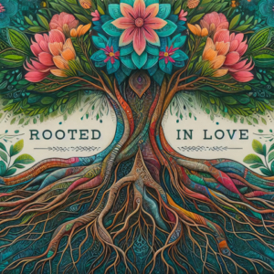 Rooted in Love Tempered Glass Cutting Board