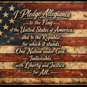USA Pledge of Allegiance Kitchen Board