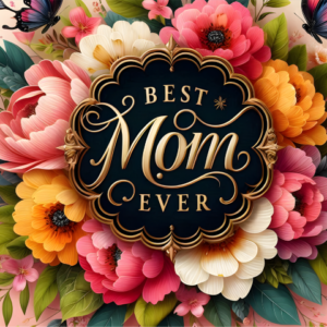 Best Mom Ever Floral Tempered Glass Cutting Board