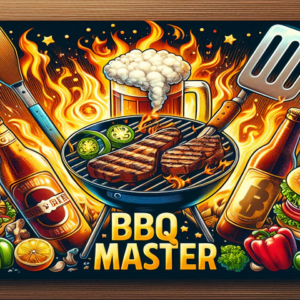 BBQ MASTER – Flame & Grill Tempered Glass Cutting Board