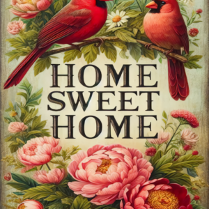 Cardinal “Home Sweet Home” Garden Flag