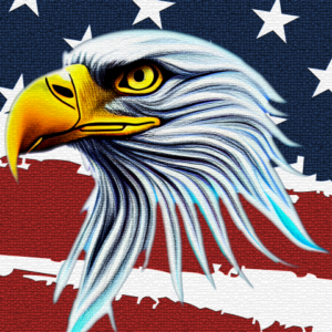 USA Eagle & American Flag Garden Flag