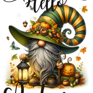 Hello Autumn Gnome Garden Flag