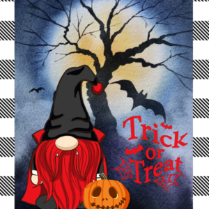 Vampire Gnome Halloween Garden Flag – Trick or Treat