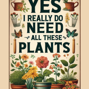 Plant Lover Garden Flag – “Yes I Really Do Need All These Plants”