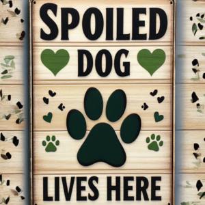 Spoiled Dog Lives Here Garden Flag