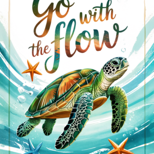 Sea Turtle Garden Flag – “Go With the Flow”