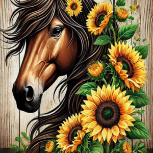 Sunflower Horse Welcome Garden Flag