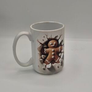 Gingerbread Smash Mug - 15oz Ceramic with Bamboo Lid