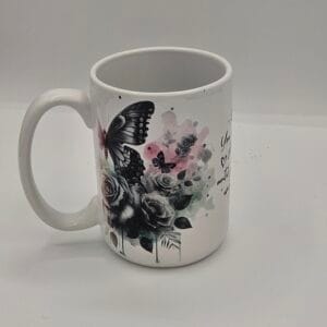 Bloom & Flutter Mug - 15oz Ceramic with Bamboo Lid