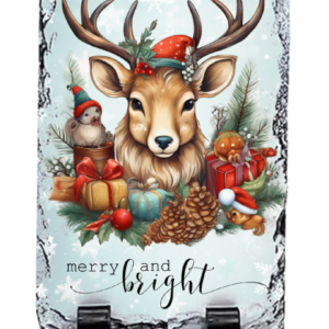 Merry and Bright Holiday Slate Sign